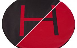 Lądowisko dla drona w kolorze czerwono-czarnym o średnicy 60 cm