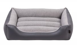 Legowisko dla psa Sofa Linares Beta Standard w kolorach ciemno i jasnoszarym 4 w 1