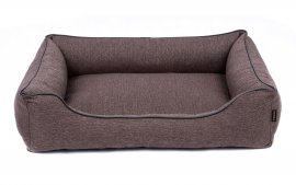 Legowisko dla psa Sofa Mallorca Comfort w kolorze brązowym z czarnym wykończeniem