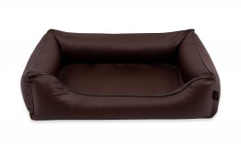 Legowisko dla psa Sofa Alicante Orthopedic w kolorze brązowym z czarnym wykończeniem