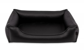 Legowisko dla psa Sofa Alicante Orthopedic w kolorze czarnym z czarnym wykończeniem